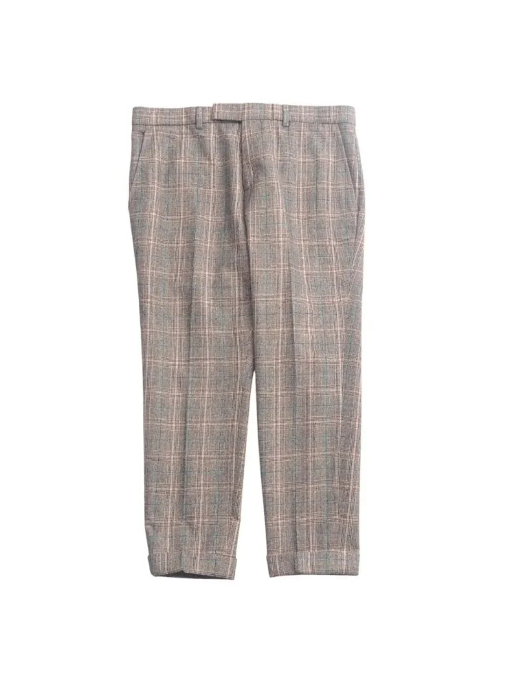 Gucci Pants 50 Trousers Tapered Glen Check 3/4 Length